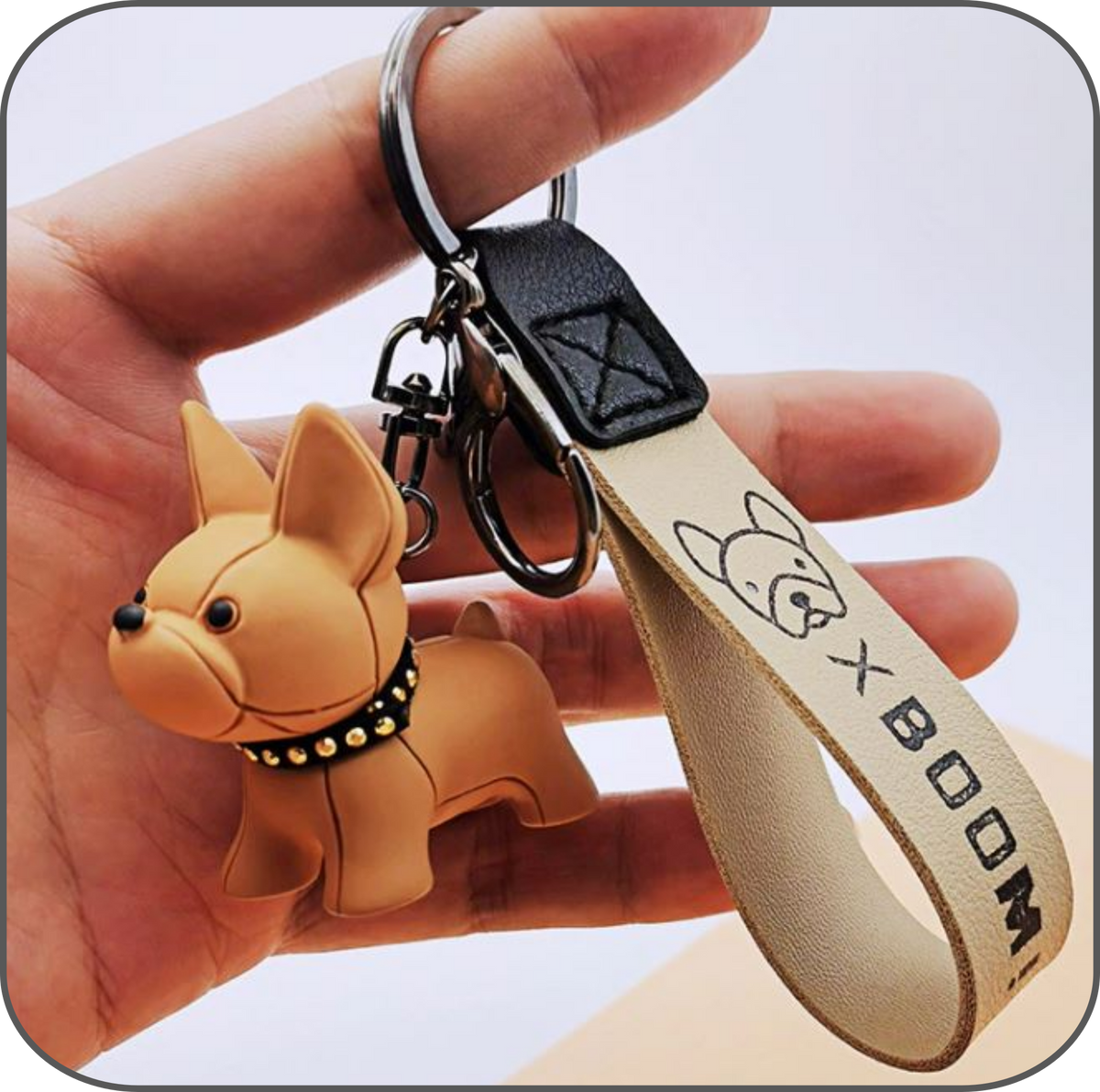 French Bulldog Keychain/frenchie Keyring/dog Bagcharm 