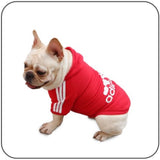 red adidog hoodie