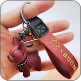 burgundy keyring