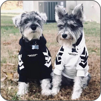 WOOF Cotton Hoodies Black White Dogs