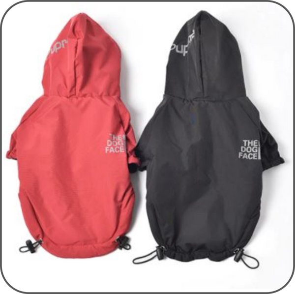 Pupreme Waterproof Hooded Jacket red black back