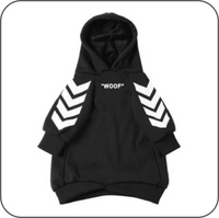 WOOF Cotton Hoodies Front Black