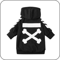 WOOF Cotton Hoodies Black Print Crossbones