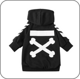 WOOF Cotton Hoodies Black Print Crossbones